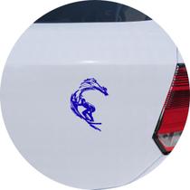 Adesivo de Carro Surfista Pegando Onda - Cor Azul - Melhor Adesivo