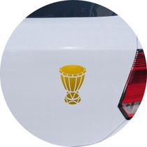Adesivo de Carro Tambor Atabaque Percussão - Cor Dourado