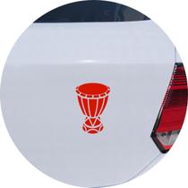 Adesivo de Carro Tambor Atabaque Percussão - Cor Vermelho