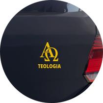 Adesivo de Carro Teologia Estudo Existência de Deus - Cor Vermelho