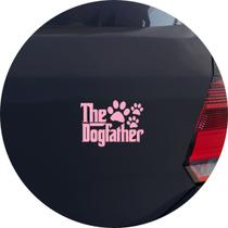 Adesivo de Carro The Dogfather - O Pai de Cachorro - Cor Rosa Claro