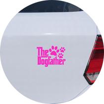 Adesivo de Carro The Dogfather - O Pai de Cachorro - Cor Rosa