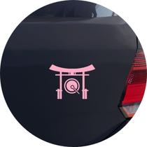 Adesivo de Carro Tocando o Gongo - Cor Rosa Claro