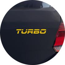 Adesivo de Carro Turbo - Cor Amarelo