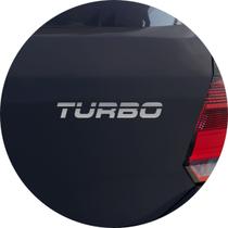 Adesivo de Carro Turbo - Cor Prata