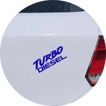 Adesivo de Carro Turbo Diesel - Cor Azul