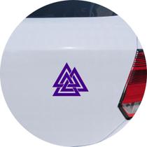 Adesivo de Carro Valknut Símbolo Nórdico - Cor Rosa Claro