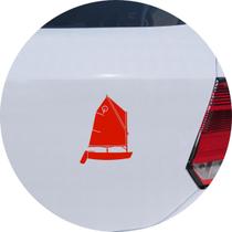 Adesivo de Carro Veleiro Optimist - Cor Vermelho