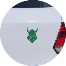 Adesivo de Carro Viking Capacete - Cor Verde - Melhor Adesivo