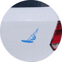 Adesivo de Carro Windsurf Prancha a vela - Cor Azul Claro