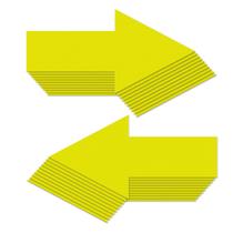 Adesivo de chão EVQ Arrow Yellow 10x5cm, vinil impermeável, 20 unidades