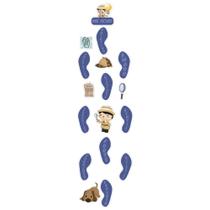 Adesivo de Chão Lúdico Infantil Amarelinha Detetive Pegadas Adesivo de Chão Lúdico Infantil Amarelinha Detetive Pegadas