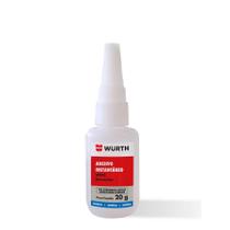 Adesivo de Cianoacrilato Superfícies Flexíveis, Borrachas e Tecidos W095 20g Wurth 0893495020 Unitário