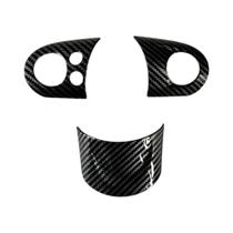 Adesivo De Cobertura Para Botões Do Painel Do Volante Em Fibra De Carbono ABS Para MINI COOPER R55 Adesivo De Cobertura Para Botões Do Painel Do Volante Em Fibra De Carbono ABS Para MINI COOPER R55
