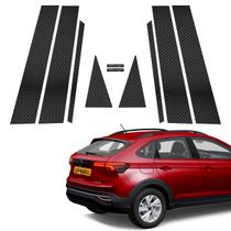 Adesivo de Coluna Nivus Aplique Preto Janela Porta Lateral