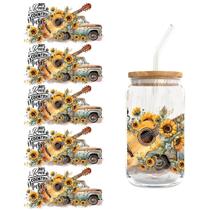 Adesivo de copo Zcargel DIY Ceramic Transfers para copo de vidro de 473 ml