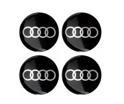 Adesivo De Emblema Resinado Da Calota Audi 55mm 4 peças