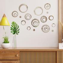 Adesivo de Espelho Acrilico para Decoração Lua Circulo 12 un. Adesivo de Espelho Acrilico para Decoração Lua Circulo 12 un.