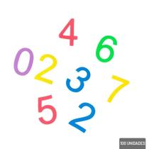 Adesivo de EVA 100 Peças 4cm Numerais - Tudo em Caixa