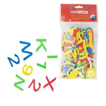 Adesivo de EVA 148 Peças 4cm Números e Alfabeto - Tudo em Caixa