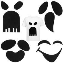 Adesivo de feltro Silly Ghost Face de Halloween, 4 peças Oudain Adesivo de feltro Silly Ghost Face de Halloween, 4 peças Oudain