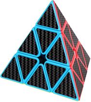 Adesivo de Fibra de Carbono para Cubo Mágico Pyramid Speed Cube 3x3x3 ZhildChen
