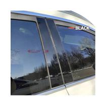 Adesivo De Fibra De Carbono Preto B C Para Nissan Almera Sunny Versa 2011-2019 Decalque De Janela De