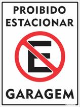 Adesivo de Garagem Proibido Estacionar Vermelho Branco Preto