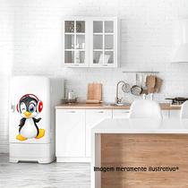 Adesivo de Geladeira Pinguim com Fone