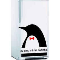 Adesivo De Geladeira Pinguim Eu Amo Minha Cozinha-G 50X54Cm - Mix Adesivos