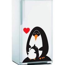 Adesivo De Geladeira Pinguim Filhote Amor De Mãe-M 37X46Cm