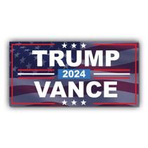 Adesivo de Imã Magnético Trump 2024 - Vote Trump Vance - Bandeira Americana