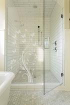 Adesivo de Jateado Decorativo Floral para Box banheiro Vidro Adesivo de Jateado Decorativo Floral para Box banheiro Vidro