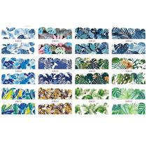 Adesivo de marca d'água de unha Adesivo de unha aquarela dourado em flor Adesivo de marca d'água de unha Adesivo de unha aquarela dourado em flor