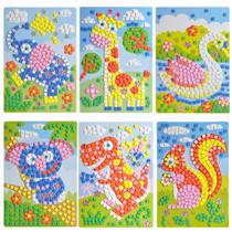 Adesivo de mosaico Art Puzzle CCINEE para crianças - 6 peças Adesivo de mosaico Art Puzzle CCINEE para crianças - 6 peças
