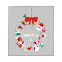 Adesivo De Natal Para Janela De 45cm Com Laço E Guirlanda Decoração De Feriado Arranjo De Flores Adesivo De Natal Para Janela De 45cm Com Laço E Guirlanda Decoração De Feriado Arranjo De Flores