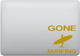 Adesivo de Notebook Gone Surfing Surfista