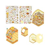 Adesivo De Paisagem De Salão De Música Kawaii Céu Estrelado DIY Cena De Cabana De Bolso Festival