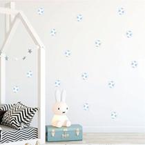 Adesivo de Parede 15 Bolinhas de Futebol 5cm Decoração - Azul Adesivo de Parede 15 Bolinhas de Futebol 5cm Decoração - Azul