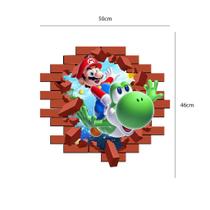 Adesivo De Parede 3D Mario Bros Mod01