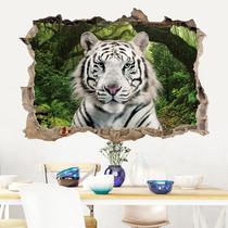 Adesivo de parede 3D Tiger Head Realistic White Tiger 40x60cm