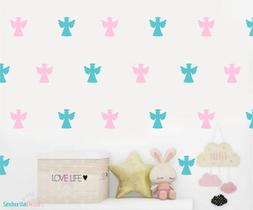 adesivo de parede anjinhos decoração infantil berçário