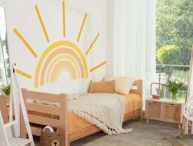 Adesivo de Parede Arco Íris Sol Decoração Infantil Berçário