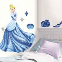 Adesivo de Parede - Auto Colante - Princesa Cinderella Glamour - 45,7cm x 101,6cm