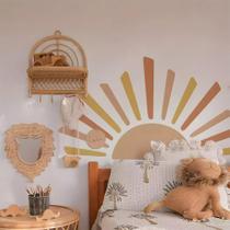 Adesivo De Parede Autocolante Destacável Boho Sol Infantil Para Quarto Adesivo De Parede Autocolante Destacável Boho Sol Infantil Para Quarto