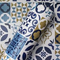 Adesivo de Parede Azulejo Português - Estilo Clássico - Medida 0,61 x 3m - Alia