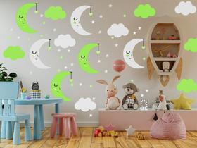 Adesivo De Parede Baby Nuvem Com Lua Vários Modelos Infantis