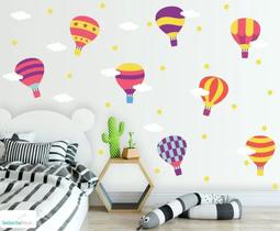 Adesivo De Parede Balões Coloridos Quarto Unissex Adesivo De Parede Balões Coloridos Quarto Unissex