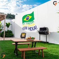 Adesivo de Parede Bandeira Brasil Copa do Mundo Futebol Autocolante Adesivo de Parede Bandeira Brasil Copa do Mundo Futebol Autocolante