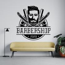 Adesivo de parede barbearia, cabeleireiro